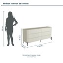 Ver imagem 3 de Cômoda Bend 6 Gavetas Incolar Luna com Pé Preto