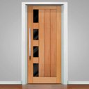 Ver imagem 1 de Adesivo para Porta Tema Madeira com Vidro 01- 83X210Cm