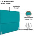 Ver imagem 4 de Cabeceira Queen 160 Cm com Frame Luna Suede Azul Turquesa Artte