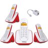 Kit Aparelho Telefone sem Fio 3 Ramal Bina Alcance 50 a 300m - 1