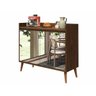 Buffet Aparador Retrô com Espelho Delux 2 Portas Malbec - 1