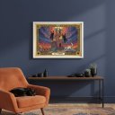 Ver imagem 1 de Quadro Carta Tarot Gatos a Torre 70x50cm Mold Branca