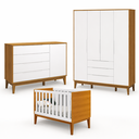 Ver imagem 1 de Quarto de Bebê Completo Classic Elfe Branco Savana Amadeirado