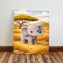 Ver imagem 5 de Kit 3 Quadro Decorativo Savana Infantil Leão Bebê Meninos Moderno 28x20cm