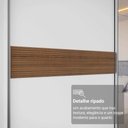 Ver imagem 7 de Guarda-Roupa Casal 100% MDF 3 Portas 1 Espelho Branco Malta Madesa