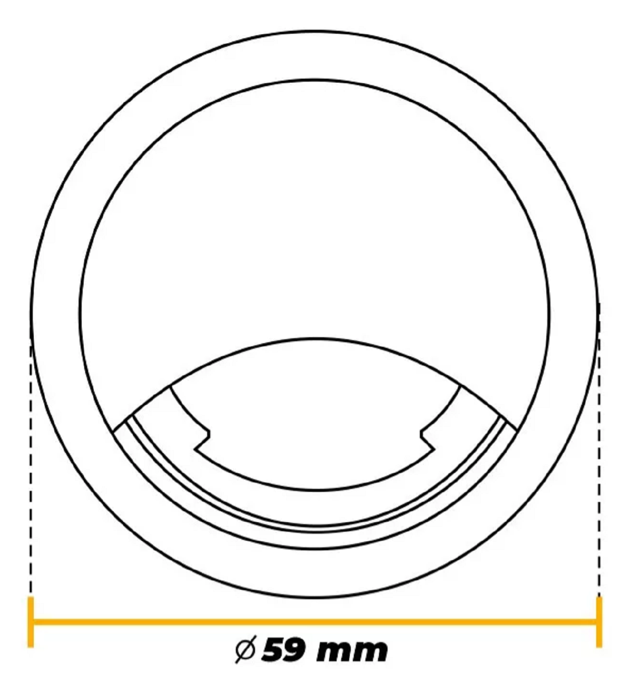 Acabamento Passa Fio Cabo 60mm Móveis Mesa Escritório 10pçs:cereja/60mm - 3