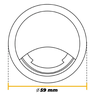 Acabamento Passa Fio Cabo 60mm Móveis Mesa Escritório 10pçs:cereja/60mm - 3