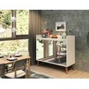 Ver imagem 2 de Buffet Aparador Retrô com Espelho Delux 2 Portas Off-White