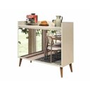 Ver imagem 1 de Buffet Aparador Retrô com Espelho Delux 2 Portas Off-White