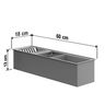 Kit Cuba Quebec 60cm Aço Inox 304 + Calha Organizadora Aço Inox + Torneira Florença Monocomando - 6