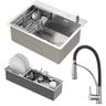 Kit Cuba Quebec 60cm Aço Inox 304 + Calha Organizadora Aço Inox + Torneira Florença Monocomando - 1