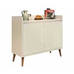 Buffet Aparador Retrô Clássico 2 Portas Off-White - 1 Buffet Aparador Retrô Clássico 2 Portas Off-White - 1