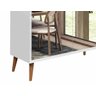 Buffet Aparador Retrô com Espelho Clássico 2 Portas Branco Gloss - 4