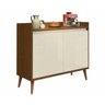 Buffet Aparador Retrô Clássico 2 Portas Freijó com Off-white - 1