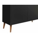 Ver imagem 4 de Buffet Aparador Retrô Clássico 2 Portas Preto