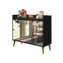 Ver imagem 1 de Buffet Aparador Retrô com Espelho Delux 2 Portas Preto