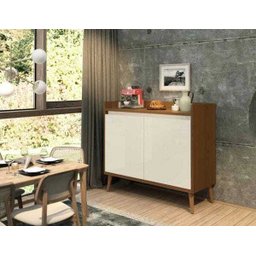 Buffet Aparador Retrô Delux 2 Portas Freijó com Off-White - 2