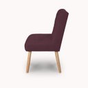 Ver imagem 3 de Cadeira Confortavel Jantar Luna Suede Bordo para Quarto Sala Recepção.