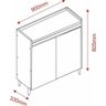 Buffet Aparador Retrô Delux 2 Portas Branco Gloss - 7