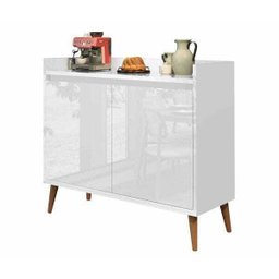 Buffet Aparador Retrô Delux 2 Portas Branco Gloss - 1