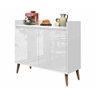 Buffet Aparador Retrô Delux 2 Portas Branco Gloss - 1