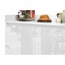 Buffet Aparador Retrô Delux 2 Portas Branco Gloss - 3