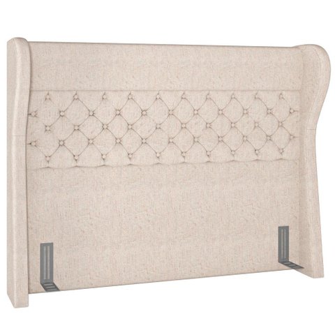 Cabeceira Cama Box Queen 160 Cm P05 Madrid Linho Cru - Lyam Decor