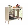 Balcão Buffet Retrô com Espelho Delta 2 Portas Off-White - 1
