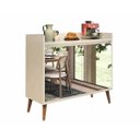 Ver imagem 1 de Balcão Buffet Retrô com Espelho Delta 2 Portas Off-White