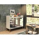 Ver imagem 2 de Balcão Buffet Retrô com Espelho Delta 2 Portas Off-White