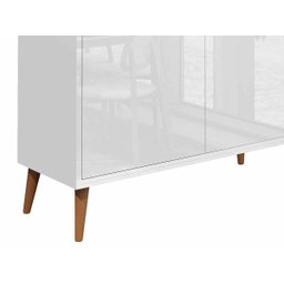 Balcão Buffet Retrô Delta 2 Portas Branco Gloss - 4