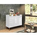 Ver imagem 2 de Balcão Buffet Retrô Delta 2 Portas Branco Gloss