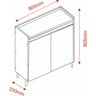 Balcão Buffet Retrô Delta 2 Portas Branco Gloss - 7