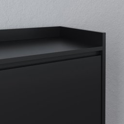 Balcão Buffet Retrô Delta 2 Portas Preto - 3