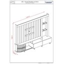 Ver imagem 2 de Home Theater Le Mans C/ Pés para Tv até 70" Cinamomo/ Off White - Bela Móveis