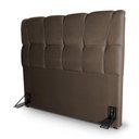 Ver imagem 7 de Cabeceira Cama Box Casal 140cm Suede Velut Marrom - King House