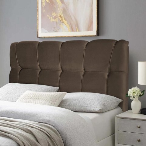 Cabeceira Cama Box Casal 140cm Suede Velut Marrom - King House