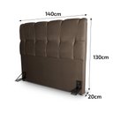 Ver imagem 2 de Cabeceira Cama Box Casal 140cm Suede Velut Marrom - King House