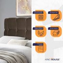 Ver imagem 3 de Cabeceira Cama Box Casal 140cm Suede Velut Marrom - King House
