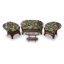 Ver imagem 1 de Conjunto de Sofá Fibra Sintética Cairo - 1 Sofá 2 L + 2 Poltronas + 1 Mesa Centro - Tecido