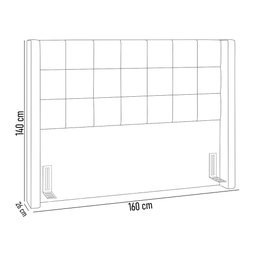 Cabeceira Cama Box Queen 160cm Pisa P02 Bouclé Bege - Mpozenato - 4