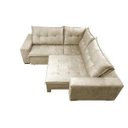 Ver imagem 5 de Sofá de Canto Retrátil e Reclinável com Molas Cama Inbox Oklahoma 2,40M Suede Velusoft Bege