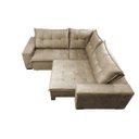 Ver imagem 5 de Sofá de Canto Retrátil e Reclinável com Molas Cama Inbox Oklahoma 2,40M Suede Velusoft Castor