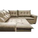 Ver imagem 4 de Sofá de Canto Retrátil e Reclinável com Molas Cama Inbox Oklahoma 2,40M Suede Velusoft Castor
