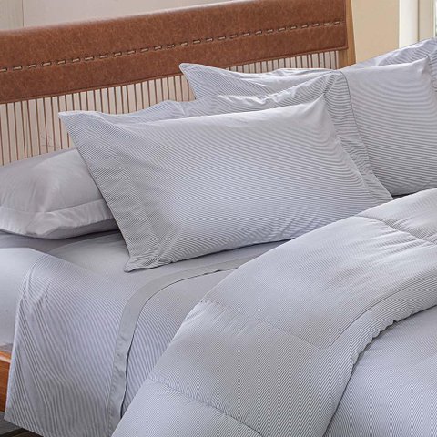 Jogo de Cama Casal 200 Fios Vintage Oren - Kacyumara Estampado