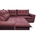 Ver imagem 4 de Sofá de Canto Retrátil e Reclinável com Molas Cama Inbox Oklahoma 2,40M Suede Velusoft Vinho
