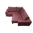 Ver imagem 5 de Sofá de Canto Retrátil e Reclinável com Molas Cama Inbox Oklahoma 2,40M Suede Velusoft Vinho