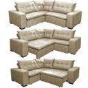 Ver imagem 7 de Sofá de Canto Retrátil e Reclinável com Molas Cama Inbox Oklahoma 2,50M Suede Velusoft Bege