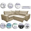 Ver imagem 3 de Sofá de Canto Retrátil e Reclinável com Molas Cama Inbox Oklahoma 2,50M Suede Velusoft Bege