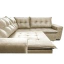 Ver imagem 4 de Sofá de Canto Retrátil e Reclinável com Molas Cama Inbox Oklahoma 2,50M Suede Velusoft Bege